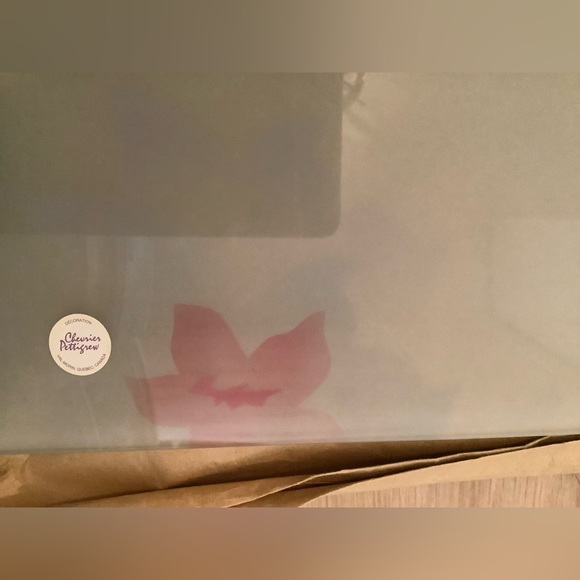 NEW vintage Quebec frosted glass charcuterie tray - Picture 9 of 9